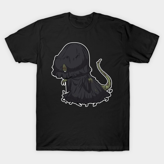 Gliding Wraithlike Dark Dino T-Shirt by DinoTropolis